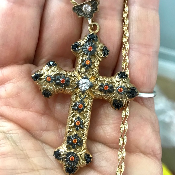 New sterling 925 cross pendant crystal - Picture 8 of 8